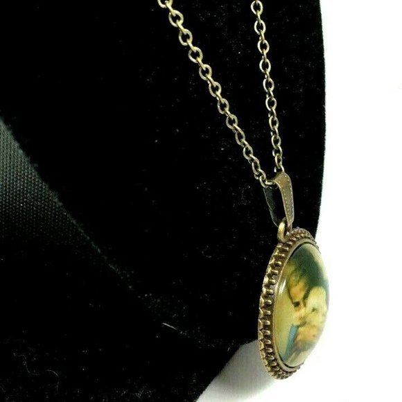 Jesus and Lamb The Lord is My Shepherd Necklace - Picture 3 of 12